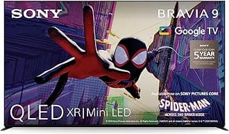 Sony BRAVIA 9 QLED (XR l Mini LED), K75XR90, 75 Inch 4K HDR Google Smart TV, Gaming Features for PlayStation 5, IMAX Enhanced, Dolby Vision Atmos, Chromecast, AirPlay, 120Hz, 5 Year Warranty
