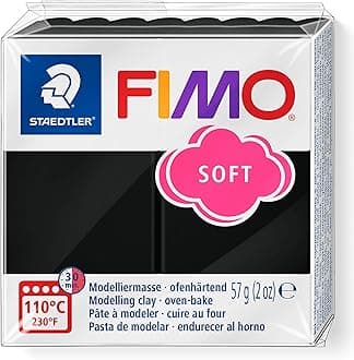 STAEDTLER Fimo Soft Modelling Clay, Black, 57 g