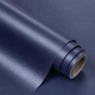 WRAPAHOLIC Navy Blue Pearl Glossy Wrapping Paper,Solid Color Gift Wrapping Paper - Perfect for Birthday,Baby Shower,Wedding,Valentine's Day,Party - 17in x 32.8ft Roll, 46 Sq. Ft