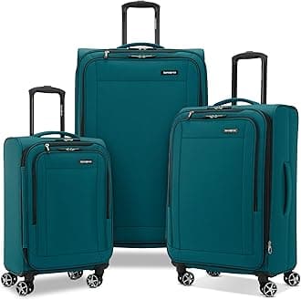 Samsonite Uni Saire Lte Softside Expandable Cargo with Spinner Wheels, Pine Green, 3-Piece Set (20/25/28), Saire Lte Softside Expandable Cargo with Spinner Wheel, pine green