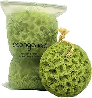 Sunlite Sports Spongentle Deep Cleansing Body Loofah Sponge, Natural Colors, for Bath and Shower, Multiple Textures for Gentle and Deep Exfoliation, Generous and Rich Lather, (Pack of 3)