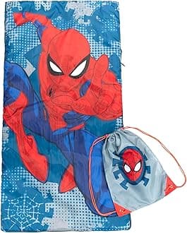 Jay Franco Marvel Spiderman Spidey Dots Slumber Sack - Cozy & Warm Kids Lightweight Slumber Bag/Sleeping Bag (Official Marvel Product)