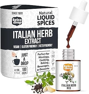 Italian Seasoning Extract | 100% Natural | Pasta, Pizza, Spaghetti, Gourmet Dishes | 5ml (180 drops) | Herb Extract | Vegan | Keto & Paleo Friendly | Squeeze, Drop And Stir