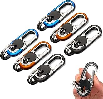 Men's Car Key Chain 3pcs, Personalized Creative Stainless Steel Car Keychain for Men Black