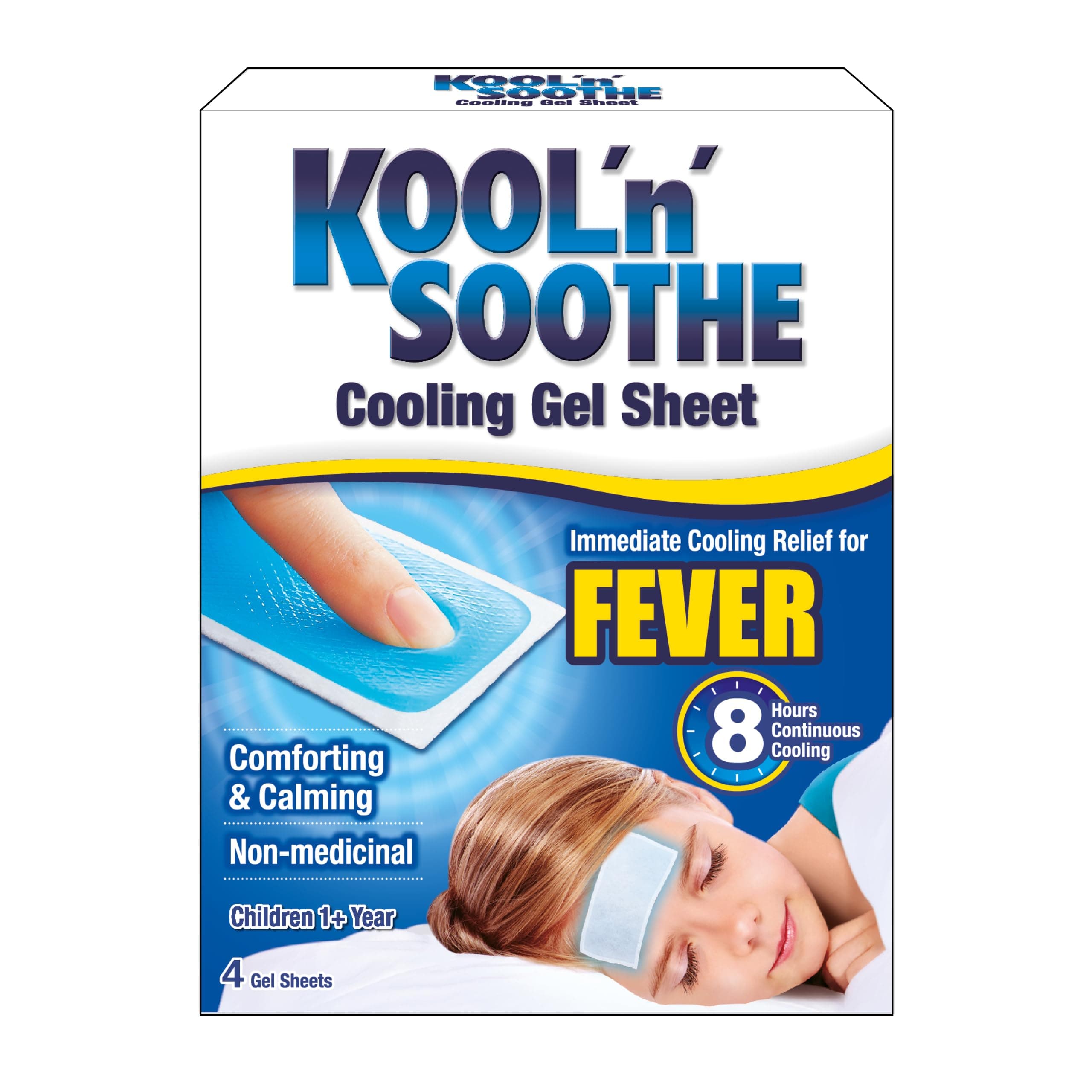 4 PACK , Different Quantity : Kool 'N' Soothe Cooling Strip Sachets Kids Multipack 4