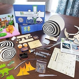STEM Discovery Box 9 Month Subscription w/ 27 Total Projects - Summertime Learning - Science, Technology, Engineering, Mathematics - Experiment Activity Build Sets - Girls Boys Kids Ages 7-12