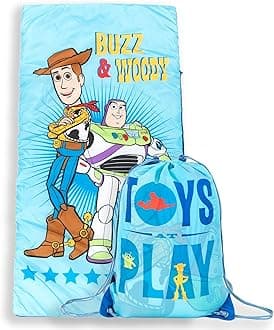 Disney Toy Story Slumber Sack - Cozy & Warm Kids Lightweight Slumber Bag - Featuring Woody and Buzz Lightyear (Official Disney Pixar Product)