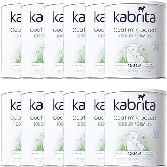 Kabrita Goat Milk Toddler Formula - Easy to Digest Baby Formula 12-24 Months - Contains Vitamin C, D, Iron, DHA, Non-GMO - Gentle on Sensitive Tummies - Formula Supporting Gut Health & Sleep - 14Oz (Pack of 12)