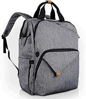 Hap Tim Laptop Backpack 15.6/14/13.3 Inch Laptop Bag Travel Backpack for Women/Men Waterproof School Computer Bag Large Capacity Bookbag for College/Travel/Business (7651EU), Grey, 15.6 inches, Casual