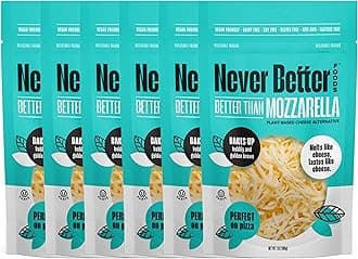 Dairy-Free, Vegan Mozzarella Cheese That Melts Perfectly, Plant-Based, 7 oz 6-PACK, Lactose Free Cheese with No Allergens, Non Dairy Cheese.