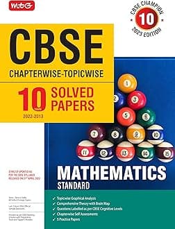MTG CBSE 10 Years Chapterwise Topicwise Solved Papers Class 10 Mathematics Standard - CBSE Champion For Exam 2023 (Strictly Updated As Per The CBSE Syllabus)