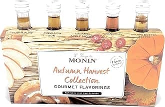 Autumn Harvest Collection, Great for Coffee, Tea, and Lattes, Non-GMO, Gluten-Free (Pumpkin Pie, Cinnamon Bun, Caramel Apple Butter, Cranberry, Brown Butter Toffee) | 50 ml Per Bottle