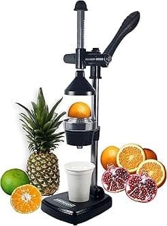 - Aluminium Hand Press Citrus Fruit Juicer, Cold Press Juicer, Manual Hand Press Juicer and Squeezer for Fruits and Vegetables- Big (Made in India)