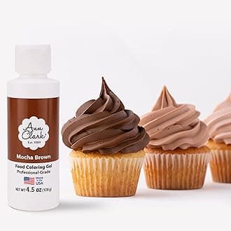Ann Clark Mocha Brown Food Coloring Gel Large 4.5 oz Professional Grade Made in USA