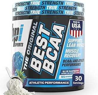 Best BCAA Powder - Muscle Recovery Support - Branched Chain Amino Acids | Building Blocks of Protein and Muscle - Post Workout Recovery – Hydration - Blue Raspberry, 30 Servings
