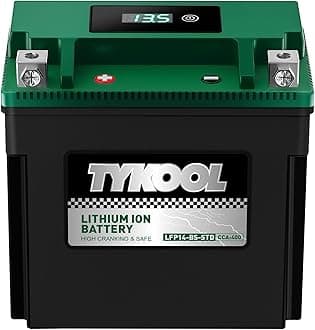 TYKOOL YTX14-BS-STD 400CCA,Lithium LiFePO4 Motorcycle Battery,12.8V,Built in BMS,Powersports Battery,for ATV,UTV,Jet Ski,Snowmobile,Quad,Riding Lawn Mower,Tractor,Polaris Battery