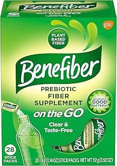 Benefiber On the Go Prebiotic Fiber Supplement Powder for Digestive Health, Daily Fiber Powder, Unflavored Powder Stick Packs - 28 Sticks (3.92 Ounces)