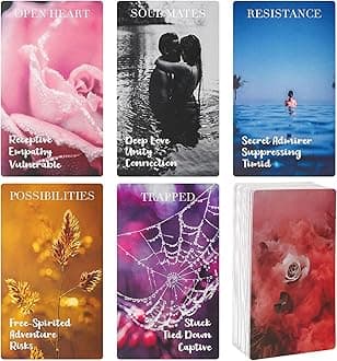 Oracle Cards, 78 PCS Love Oracle Tarot Cards Deck with Meaning on Them, Love Oracle Cards for Beginners, Answers to Guiding You Through Life and Love Questions
