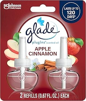 PlugIns Refills Air Freshener, Scented and Essential Oils for Home and Bathroom, Apple Cinnamon, 1.34 Fl Oz, 2 Count