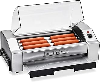 Hot Dog Roller- Sausage Grill Cooker Machine- 6 Hot Dog Capacity - Commercial and Household Hot Dog Machine for Family Use