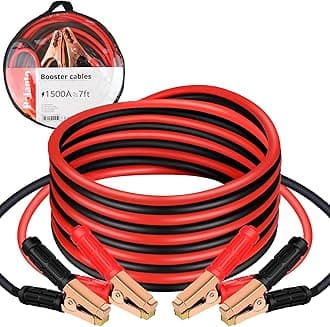 Jumper Cables for Car Battery (7ft,1500 AMP) Automotive Battery Booster Wire with Clamp, Emergency Battery Charging Cables, Jump Starting Dead or Weak Batteries for Car & Truck (1500 Amp)