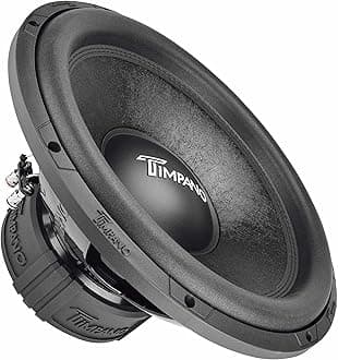 Timpano 15" Sub D4 1600 Watts Max Power Dual 4 Ohm, 15 Inch Car Subwoofer 16 mm Xmax, TPT-T1500-15 D4, 2.6 in Voice Coil, Double Stacked Magnet Sub Woofer for Car Audio Systems (Single)