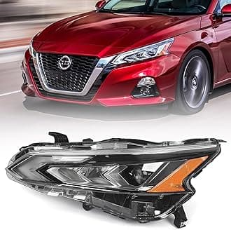 Huray LED Headlight Assembly Fit for Nissan Altima 2019-2022 LH Projector Headlamp w/LED DRL OE Style Replacement for NI2502266 Left Driver Side