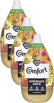 Ultimate Care Luxurious bottle made of 100% recycled plastic* Ultra-Concentrated Fabric Conditioner for complete clothes protection 58 Wash 870 ml (Pack of 3)