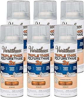 Varathane 10020066356955 Spray Triple Thick Polyurethane, 11.25 oz (6 Pack), Gloss