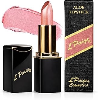 Designer Lipstick - Rosy Pearl Color with Aloe Vera, Moisturizing and Long-Lasting Formula, Silky Silvery Pink Finish, Hydrating Lip Color for Soft, Smooth Lips, All-Day Wear, Shade L56