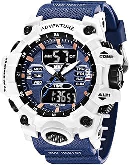- Bold & Big Dial Analog-Digital Sports Watch for Men | Multifunction Military Wristwatch | Gift for Men