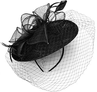 Caprilite Saucer Sinamay Headband Fascinator Wedding Ascot Hat Hatinator Birdcage Veil