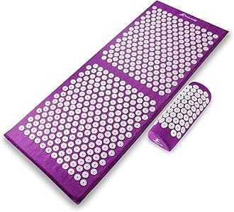 ProsourceFit Acupressure Mat and Pillow Set for Back/Neck Pain Relief and Muscle Relaxation