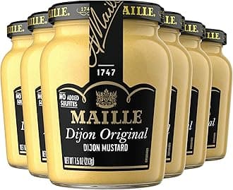 Maille Mustard, Dijon Originale No Added Sulfites, 7.5 oz, 6 Count (Packaging may vary)