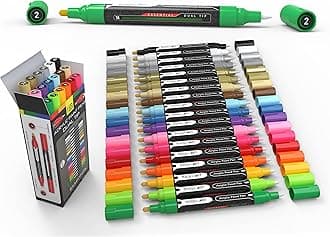 Dual Tip Acrylic Paint Pen Vivid Essential extra fine and medium tip combo