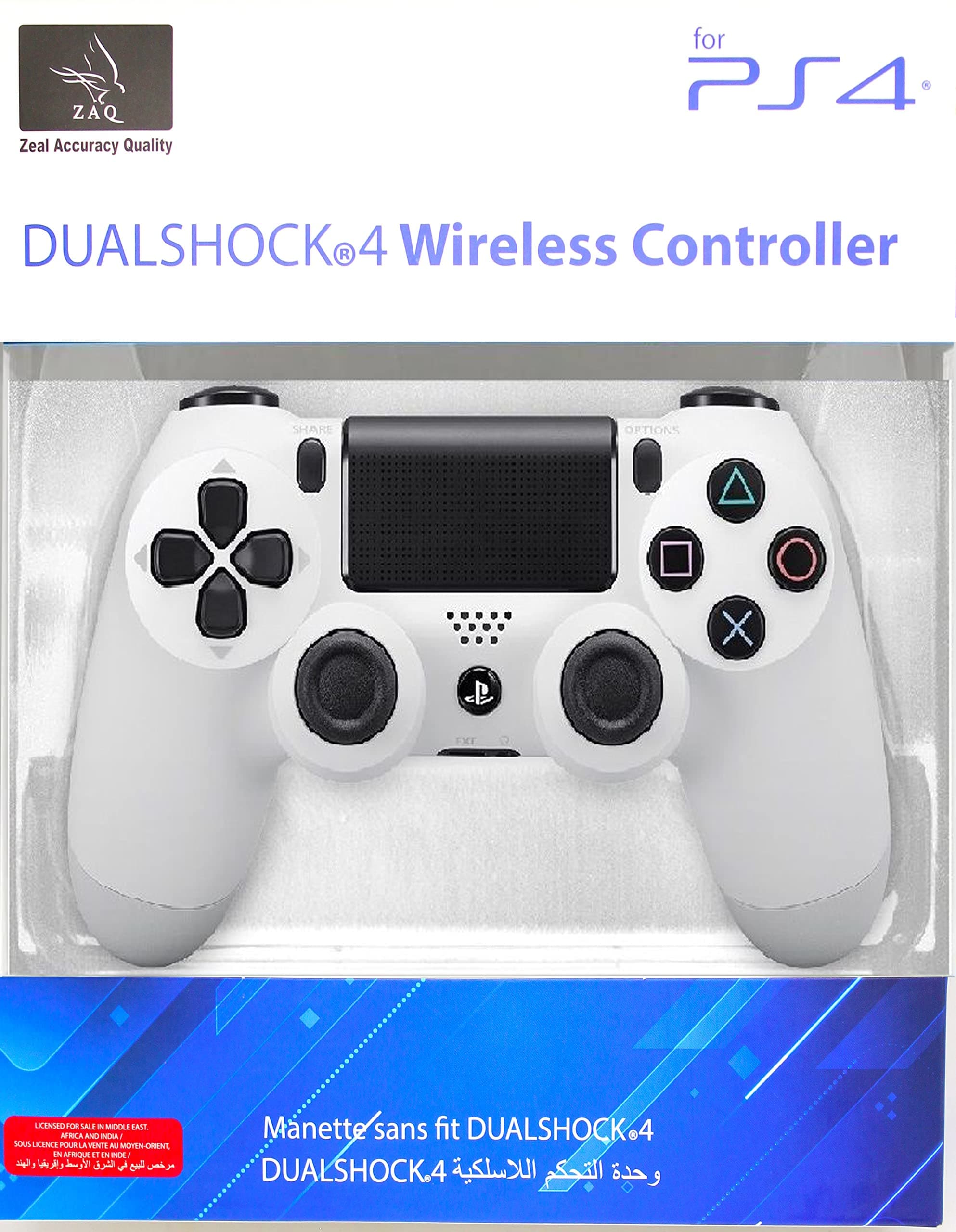 Dualshock 4 Wireless Controller for Sony Playstation 4, Bluetooth Gamepad Controller for PS4 With Dual Vibration White