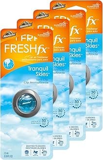 Armor All 18547-4PK .8 fl. oz 4 Pack FRESHfx Car Air Freshener Vent Clip (Tranquil Skies, 0.08 Fluid Ounces)