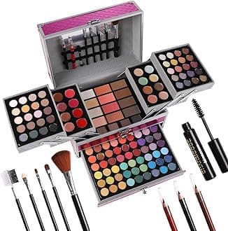 Complete Makeup Set for Women and Girls, Includes Eyeshadow, Lipstick, Concealer, Highlighter