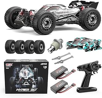 H16PL 1/16 RTR Fast Brushless RC Buggy for Adults, Max 38 mph RC Truck, 4WD High Speed Racing Car with 2S 2000 mAh Battery for RC Basher