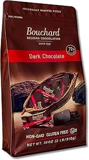 Premium Belgian Dark Chocolate with 72% Cacao | Individually Wrapped Pieces (2 LB)L8