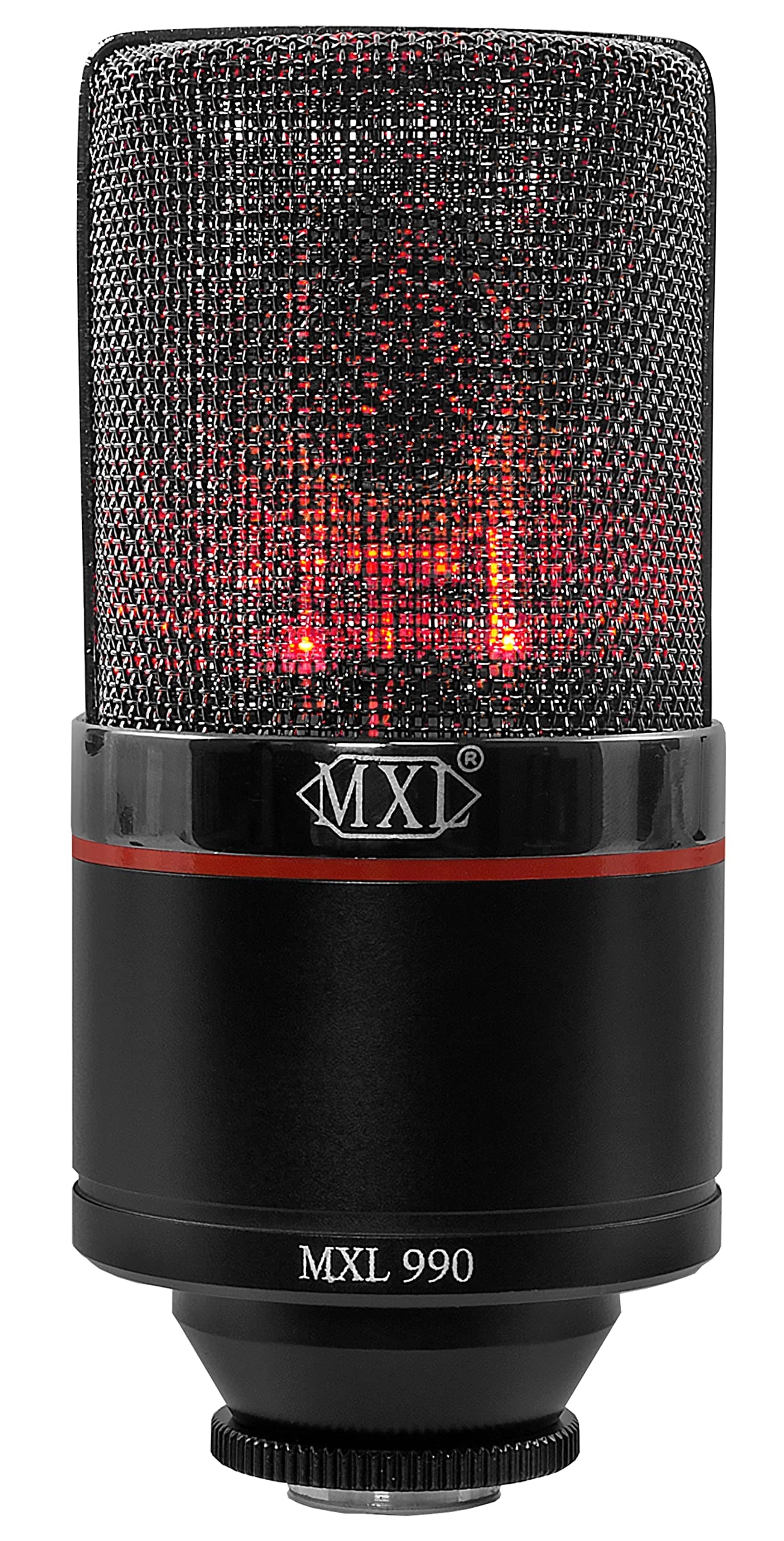 990 Condenser Microphone for Podcasting, Singing, Home Studio Recording, Gaming & Streaming | Red LED lights | XLR | Large Diaphragm (Blaze)