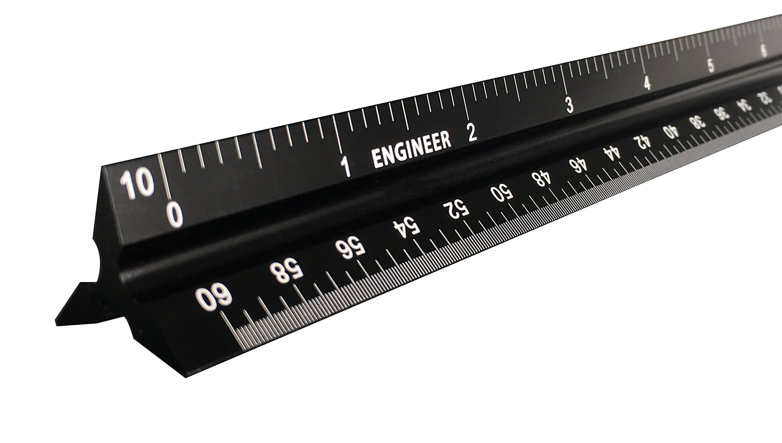 12 Inch Triangular Engineer Scale Ruler, Anodized Solid Aluminum Core with Laser…