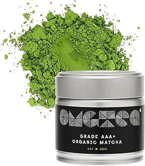 OMGTEA AAA+ Super High-Grade Organic Japanese Matcha Green Tea Powder Ceremonial Grade AAA+ – 30g/30 Servings. 3 Star Great Taste Award Winner 2022.