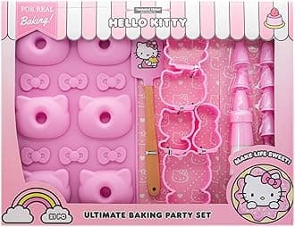 Handstand KitchenHello Kitty 21-Pc Baking Party Set with Cupcake Mold, Cookie Cutters and More - Retired Collectible, HK-M22ULT