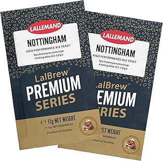 - LalBrew Nottingham Brewing Yeast (2 Pack) - Make Beer at Home - 11 g Sachets - Saccharomyces cerevisiae - Sold by CAPYBARA Distributors Inc.