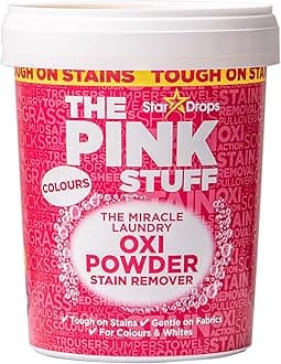 The Pink Stuff Miracle Laundry Oxi Powder Stain Remover for Colours, 1kg