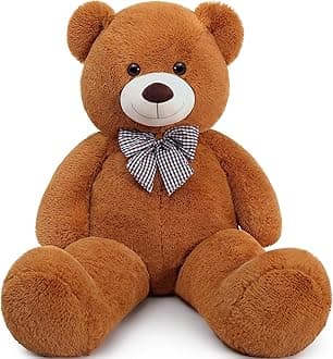 MaoGoLan Giant Brown Teddy Bear 4 Feet,Adorable and Cuddly Big Bear Stuffed Animal 47", Classic Teddy Bear Plush Gift Decoration for Baby Shower,Party,Birthday,Valentines Day