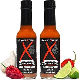 Ghost Pepper Hot Sauce, Handcrafted Award Winning Blend of Ghost Peppers, Habanero Garlic & Lime, Extreme Heat & Flavor (5 oz) (2-Pack) (Xtreme Ghost Pepper & Habanero)