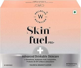 - Skin Fuel Pro+ | Glutathione, Vitamin C, Astaxanthin, Probiotic Bl-04® |Cliically proven to reduce Pigmentation, Dark Spots & Signs of Aging | Valencia Orange Flavour | 28 Servings