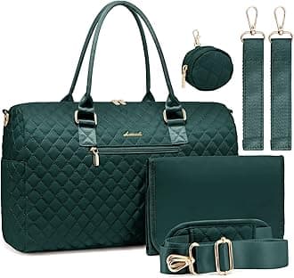 Diaper Bag Tote with Pacifier Case and Changing Pad, Large Capacity Mommy Bag for Hospital and Weekender Travel, Functional Baby Bag Newborn Baby Essential, Dark Green, Large